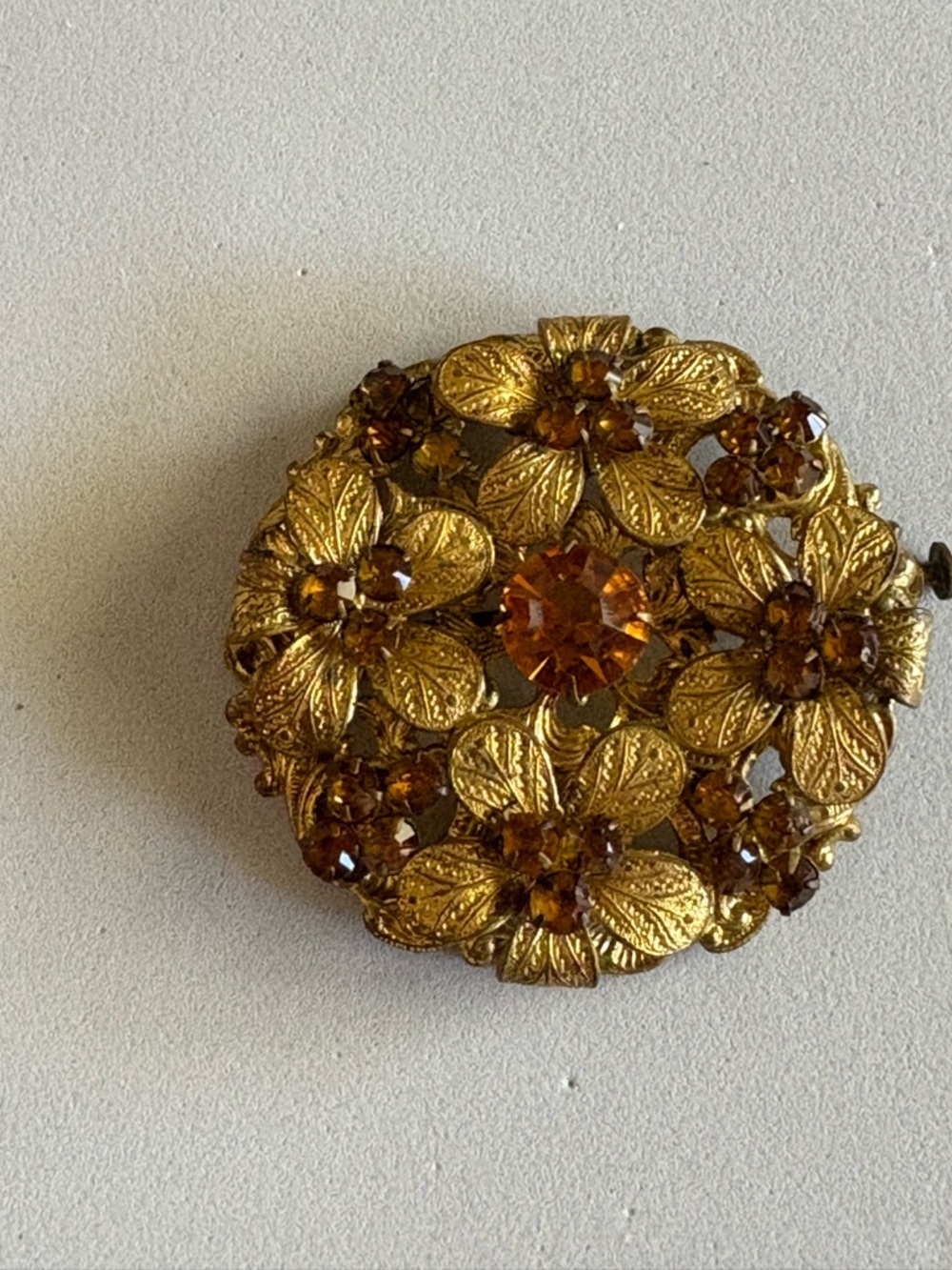 Vintage Czech 1930’s Flower Brooch
